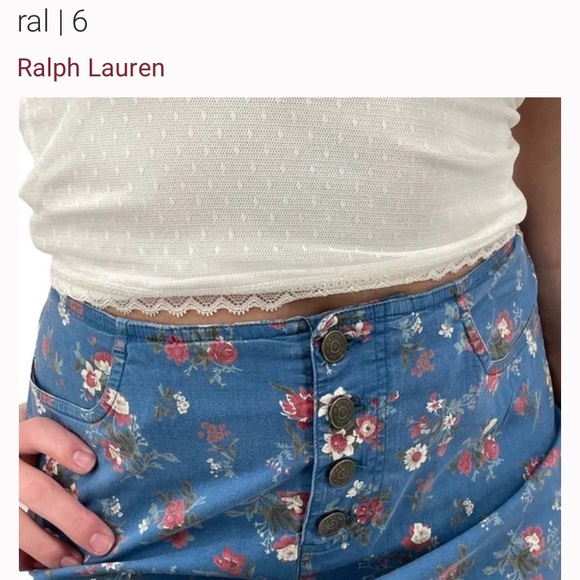 RALPH LAUREN MINI SKIRT BUTTON FLY - Picture 4 of 11